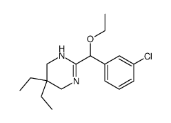 3,4,5,6-Tetrahydro-2-(3-chloro-α-ethoxybenzyl)-5,5-diethylpyrimidine结构式