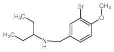 N-[(3-bromo-4-methoxyphenyl)methyl]pentan-3-amine结构式