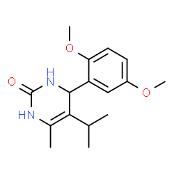 2(1H)-Pyrimidinone,4-(2,5-dimethoxyphenyl)-3,4-dihydro-6-methyl-5-(1-methylethyl)-(9CI) Structure