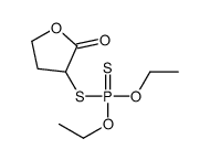 Dithiophosphoric acid O,O-diethyl S-(tetrahydro-2-oxofuran-3-yl) ester Structure