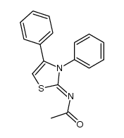 N-(3,4-diphenyl-3H-thiazol-2-ylidene)-acetamide结构式