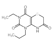 1H-Pyrimido[5,4-b][1,4]thiazine-2,4,7(3H,6H,8H)-trione, 3-ethyl-1-propyl-结构式