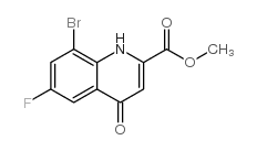 METHYL 8-BROMO-6-FLUORO-4-OXO-1,4-DIHYDROQUINOLINE-2-CARBOXYLATE structure