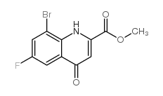 METHYL 8-BROMO-6-FLUORO-4-OXO-1,4-DIHYDROQUINOLINE-2-CARBOXYLATE Structure