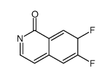 6,7-difluoro-7H-isoquinolin-1-one结构式