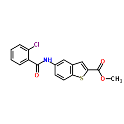 Methyl 5-[(2-chlorobenzoyl)amino]-1-benzothiophene-2-carboxylate Structure