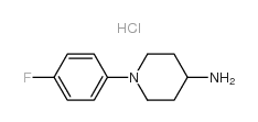 1-(4-fluorophenyl)piperidin-4-amine,hydrochloride Structure