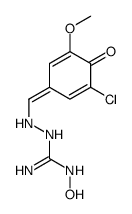 2-[(3-chloro-5-methoxy-4-oxocyclohexa-2,5-dien-1-ylidene)methylamino]-1-hydroxyguanidine结构式