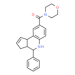 8-(4-morpholinylcarbonyl)-4-phenyl-3a,4,5,9b-tetrahydro-3H-cyclopenta[c]quinoline Structure