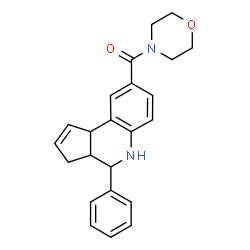 8-(4-morpholinylcarbonyl)-4-phenyl-3a,4,5,9b-tetrahydro-3H-cyclopenta[c]quinoline结构式