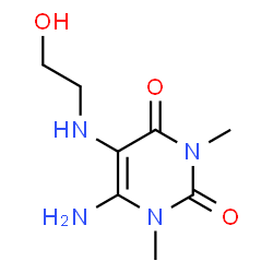 2,4(1H,3H)-Pyrimidinedione, 6-amino-5-[(2-hydroxyethyl)amino]-1,3-dimethyl- (9CI) picture