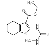 ethyl 2-(methylcarbamothioylamino)-4,5,6,7-tetrahydro-1-benzothiophene-3-carboxylate结构式