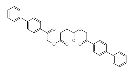 bis[2-oxo-2-(4-phenylphenyl)ethyl] butanedioate结构式