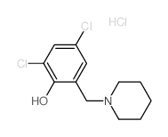 2,4-dichloro-6-(1-piperidylmethyl)phenol Structure