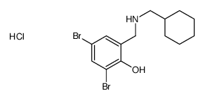 2,4-dibromo-6-[(cyclohexylmethylamino)methyl]phenol,hydrochloride Structure