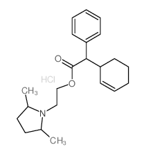 Benzeneacetic acid, a-2-cyclohexen-1-yl-,2-(2,5-dimethyl-1-pyrrolidinyl)ethyl ester, hydrochloride (1:1) Structure