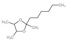 1,3-DIOXOLANE, 2-HEXYL-2,4,5-TRIMETHYL-结构式