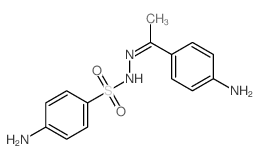 4-amino-N-[1-(4-aminophenyl)ethylideneamino]benzenesulfonamide Structure