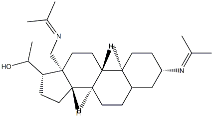 3β,18-Bis[(1-methylethylidene)amino]pregnan-20-ol结构式