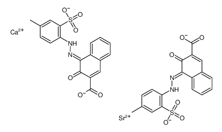 calcium strontium bis[3-hydroxy-4-[(4-methyl-2-sulphonatophenyl)azo]-2-naphthoate]结构式