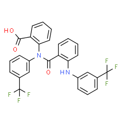 Benzoic acid,2-[[3-(trifluoromethyl)phenyl][2-[[3-(trifluoromethyl)phenyl]amino]benzoyl]amino]- structure