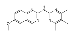 6-methoxy-4-methyl-N-(4,5,6-trimethylpyrimidin-2-yl)quinazolin-2-amine结构式