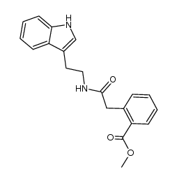 2-[(2-indol-3-yl-ethylcarbamoyl)-methyl]-benzoic acid methyl ester结构式