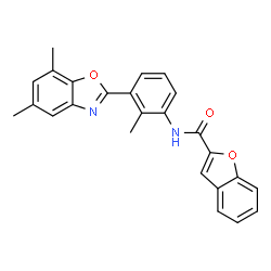 2-Benzofurancarboxamide,N-[3-(5,7-dimethyl-2-benzoxazolyl)-2-methylphenyl]-(9CI)结构式