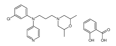 N-(3-chlorophenyl)-N-[3-(2,6-dimethylmorpholin-4-yl)propyl]pyridin-4-amine,2-hydroxybenzoic acid Structure