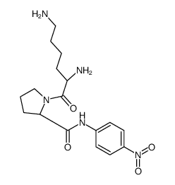 (2S)-1-[(2S)-2,6-diaminohexanoyl]-N-(4-nitrophenyl)pyrrolidine-2-carboxamide Structure