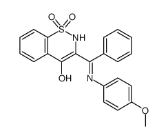 3-[(4-methoxy-anilino)-phenyl-methylene]-1,1-dioxo-2,3-dihydro-1H-1λ6-benzo[e][1,2]thiazin-4-one结构式
