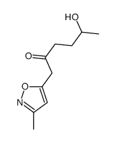 5-hydroxy-1-(3-methyl-1,2-oxazol-5-yl)hexan-2-one结构式