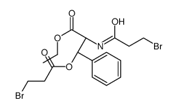 ethyl (2R)-2-(3-bromopropanoylamino)-3-(3-bromopropanoyloxy)-3-phenylpropanoate结构式