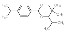 5,5-dimethyl-4-propan-2-yl-2-(4-propan-2-ylphenyl)-1,3-dioxane structure