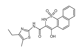 1,1,4-trioxo-1,2,3,4-tetrahydro-1λ6-naphtho[2,1-e][1,2]thiazine-3-carboxylic acid 4-ethyl-5-methyl-thiazol-2-ylamide结构式