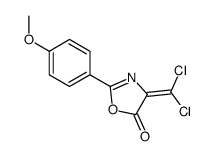 4-(dichloromethylidene)-2-(4-methoxyphenyl)-1,3-oxazol-5-one结构式