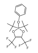 4,5-bis(trifluoromethyl)-2,2-di-tert-butyl-2-phenoxy-1,3,2-dioxaphosphol结构式