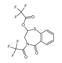 2-trifluoroacetoxy-4-trifluoroacetyl-3,4-dihydro-2H-benzo[f][1,4]thiazepin-5-one Structure