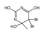 5,5-dibromo-6-hydroxy-6-methyl-1,3-diazinane-2,4-dione Structure