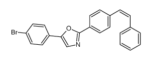5-(4-bromophenyl)-2-[4-(2-phenylethenyl)phenyl]-1,3-oxazole Structure