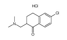 6-Chloro-2-[(dimethylamino)methyl]-3,4-dihydro-1-(2H)-naphthalenone, hydrochloride结构式