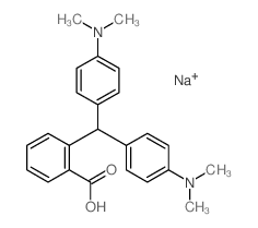 Benzoicacid, 2-[bis[4-(dimethylamino)phenyl]methyl]-,sodium salt (1:1) Structure