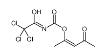 4-oxopent-2-en-2-yl N-(2,2,2-trichloroacetyl)carbamate结构式