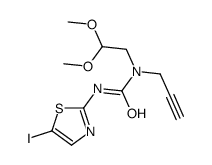 1-(2,2-dimethoxyethyl)-3-(5-iodo-1,3-thiazol-2-yl)-1-prop-2-ynylurea结构式