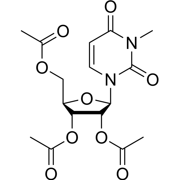 2’,3’,5’-Tri-O-acetyl-N3-methyluridine Structure