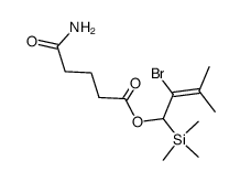 (+/-)-4-carbamoylbutyric acid 2-bromo-3-methyl-1-(trimethylsilanyl)but-2-enyl ester结构式