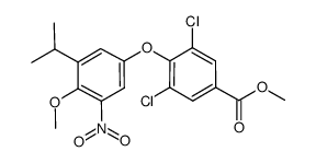 methyl[3,5-dichloro-4-(5-isopropyl-4-methoxy-3-nitrophenoxy)]benzoate结构式