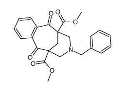 8-Benzyl-1c,6c-dimethoxycarbonyl-3,4-benzo-8-azabicyclo[4.3.1]dec-3-en-2,5-dion Structure