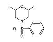4-(benzenesulfonyl)-2,6-diiodomorpholine Structure