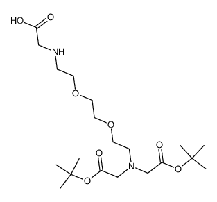 (2-{2-[2-(Bis-tert-butoxycarbonylmethyl-amino)-ethoxy]-ethoxy}-ethylamino)-acetic acid结构式